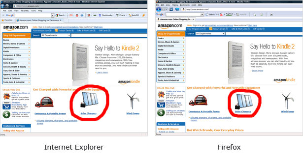 IE and FF Style Differences