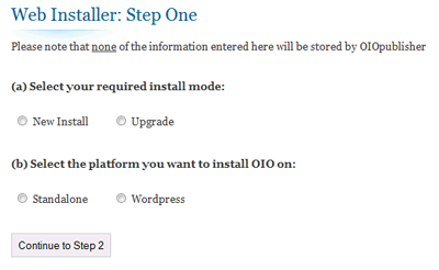 OIOpublisher Web Installer