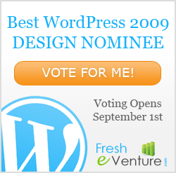 I’m a Best WordPress Design 2009 Contest Nominee!