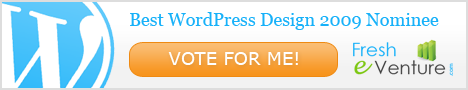 I’m a Best WordPress Design 2009 Contest Nominee!